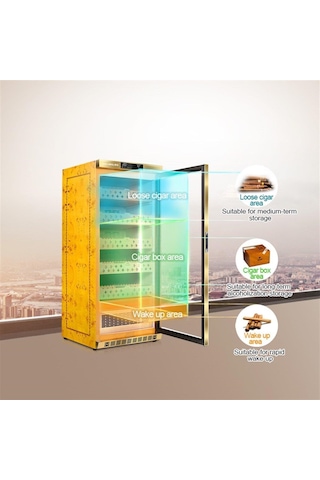 Raching Elektronik Puro Dolabı Gold Mon1800a