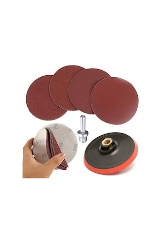 Cırt Zımpara Seti + Matkap Aparatı 115 Mm 14 Parça