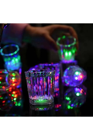 Renkli Led Parlayan Fiber Optik Glow Işıklı Bardak 5,5 X 5,5 Cm " 75780258