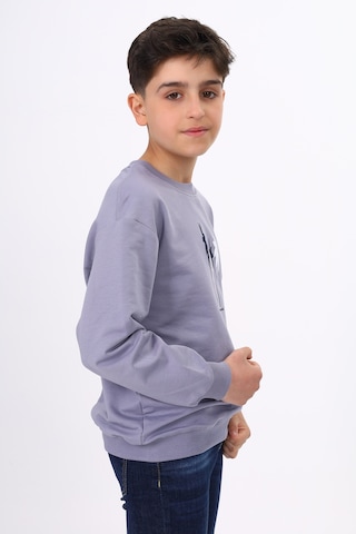 Toontoy Erkek Çocuk Baskılı Sweatshirt Koyu Gri