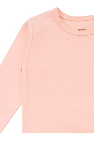 Bebegen Unisex Yuvarlak Yaka Somon Düz Çıtçıtlı Body Zıbın Çok Renkli