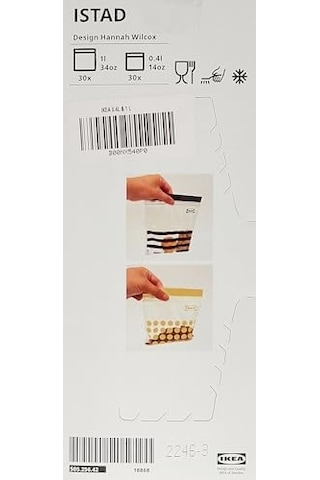 Istad Plastik Torba, Kırmızı, 60&apos Lı Paket, Sıkıştırma: 30 Torba 0,4 L Ve 30 Torba 1 L , Yeniden Mühürlenebildiği İçin Tekrar Tekrar Kullanılabilir., Kırmızı, 30 Beutel 1l Und 30 Beutel 0,4 L 4296