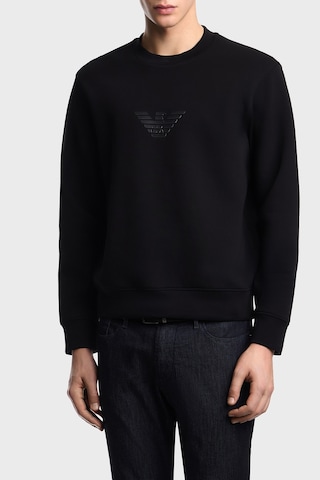 Emporio Armani Pamuklu Regular Fit Bisiklet Yaka Sweat Erkek Sweat Em004541 Af10013 Mc539 Siyah