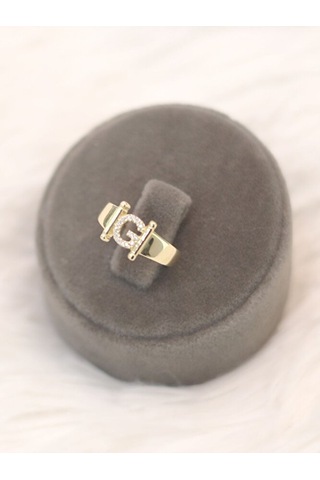 14 Ayar Altın Küçük G Harfli Yüzük