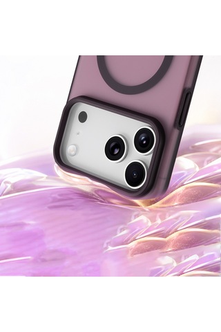 Apple İphone 17 Pro Kılıf M-safe Şarj Özellikli Kuin Kapak Bordo