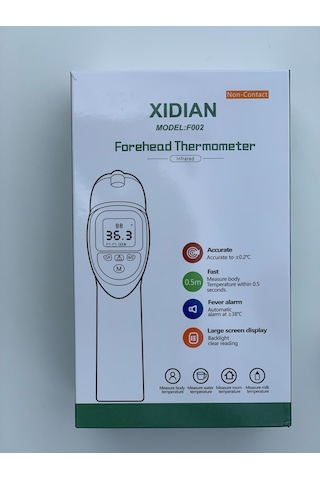 Xidian F002 Temassız Kızılötesi Termometre Dijital Ateş Ölçer Mavi