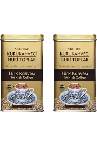 Nuri Toplar 2x300 Gr Teneke Kutuda Geleneksel Türk Kahvesi 600 Gram