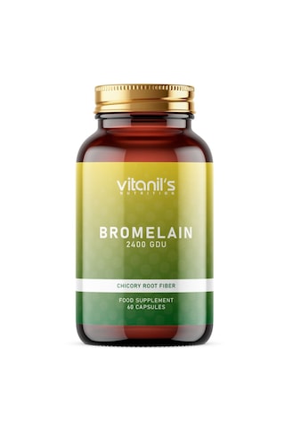 Vitanil's Nutrition Bromelain 2400 Gdu Takviye Edici Gıda 60 Kapsül Vitanil's Nutrition Bromelain 2400 Gdu Takviye Edici Gıda 60 Kapsül