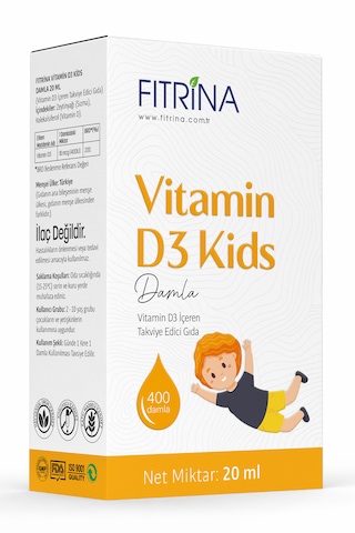 Fıtrina Vitamin D3 Kids Damla 20 Ml