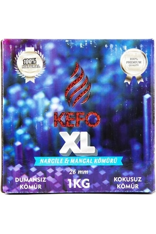 Kefo Xl Nargile Kömürü 26 Mm 1 Kg