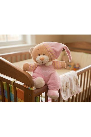 Peluş Uyku Arkadaşım Sevimli Ayı Pembe Açık Pembe