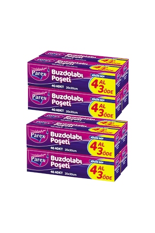 Buzdolabı Poşeti Küçük Boy 4 Al 3 Öde 4 40 20 X 30 Cm İkili Set
