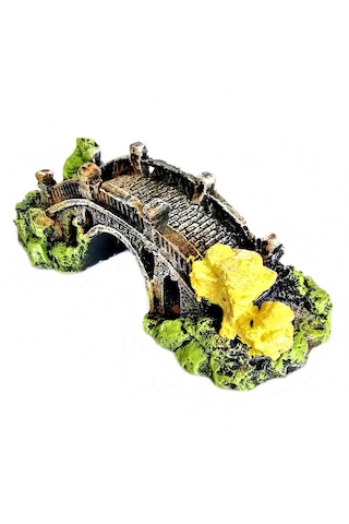 Taş Köprü Akvaryum Dekoru 16 Cm - Renk Sarı