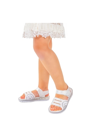 Kiko Kids Kız Çocuk Sandalet Arz 2352 Beyaz