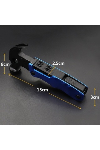 Pazly Çok Fonksiyonlu Hayat Kurtarma Pençe Çekiç, Araba Hayatta Kalma, Katlanır Dış Mekan Alet, Kırmızı