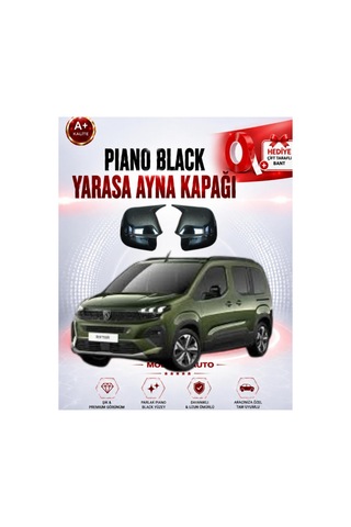 Peugeot Rıfter 2019+ Batman Yarasa Ayna Kapagı P.black