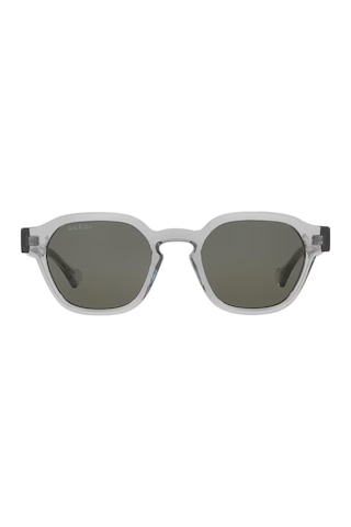 Gucci Gg 1730s 004 50 Unisex Oval Şeffaf Kemik Güneş Gözlüğü Şeffaf