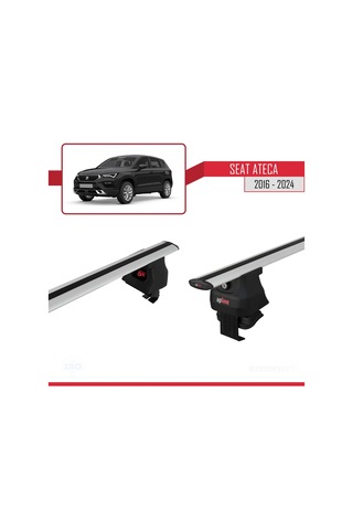 Seat Ateca 2016 Ve Sonrası İle Uyumlu Ace-4 Ara Atkı Tavan Barı Gri