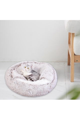 Suntek Yuvarlak Kedi Yatağı Sıcak Rahat Pet Hayvan Evi 50cm-gri