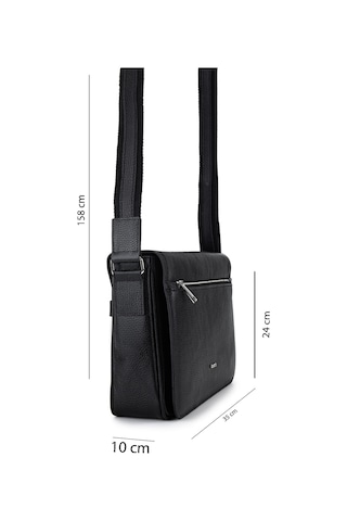 Tamer Tanca Unisex Hakiki Deri Siyah Postacı Çanta 1012 2032 Cnt Y26 Sıyah