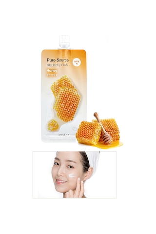 Missha Besleyici ve Nemlendirici Bal Özlü Uyku Maskesi 10ml Pure Source Pocket Pack Honey