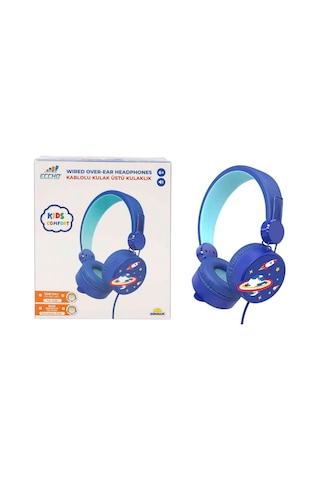 S02002604 -sun-gle-ech-kulaklık Mikrofonlu Kablolu Uzay Resimli M