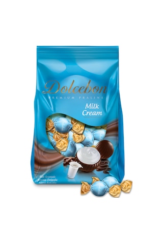 Dolcebon Süt Aromalı Krema Dolgulu Sütlü Praline 1000 Gr. 1 Paket