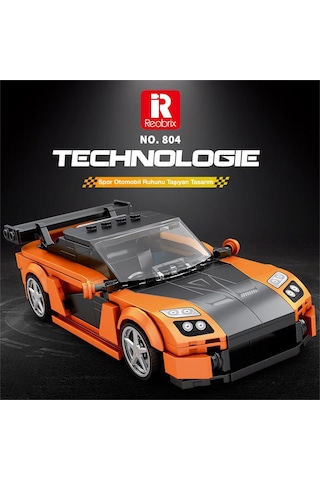 Reobrix Creator 804 Mazda Rx-7 Spor Araba Yaratıcı Yapı Blok Seti Building Blocks - 367 Parça