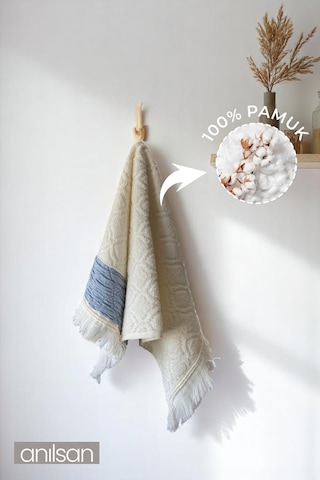 2'li 30x50 Cm El Ve Yüz Havlu Seti Mutfak Havlusu %100 Pamuk 60gr