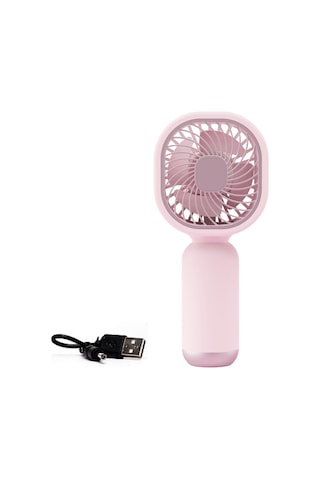 Taşınabililir Mini Usb Şarjlı El Masaüstü Vantilatör Fan Soğutucu Ym88206 Pembe