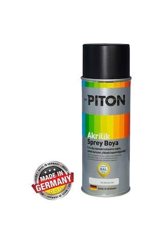 Piton Akrilik Sprey Boya 400 Ml Ral9005 Yarı Mat Siyah