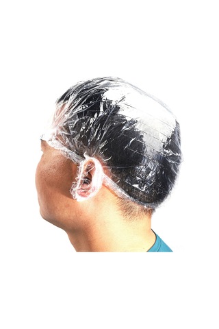 100 Pack Disposable Waterproof Earmuffs, Dustproof, Plastic, For Home & Salon Use Şeffaf