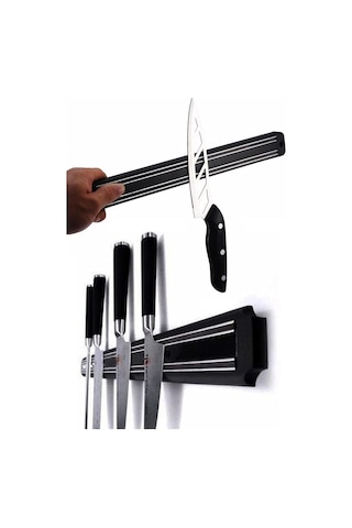 Orret Home 32 Cm Şerit Mıknatıslı Bıçak Tutucu Mutfak Duvar Askısı, Bıçak Organizeri, Mıknatıslı S Sku: Smg8690010547484 Abanoz