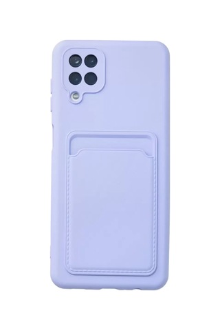 Newface Samsung Galaxy Uyumlu A12 Kılıf Kelvin Kartvizitli Silikon - Lila Belirtilmemiş