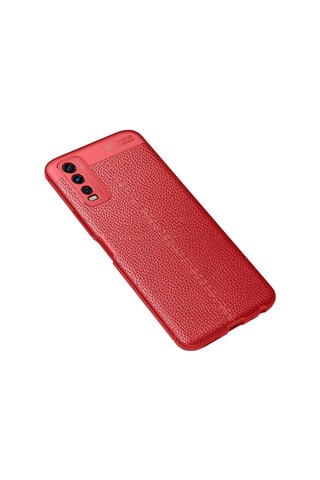 Vivo Y11S Kılıf Zore Niss Deri Desenli Silikon Kılıf