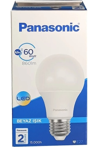 Panasonic 8.5W Led Ampul E-27 Duy-6500K- Beyaz Işık -10Lu Paket