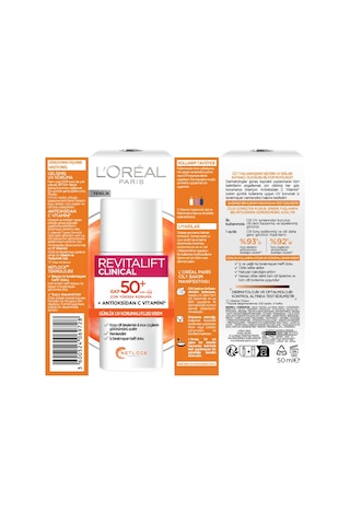 L'Oréal Paris Revitalift Clinical Leke Karşıtı Güneş Koruyucu Yüz Kremi SPF50+ 2 x 50 ML