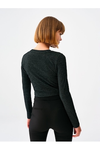 LOFT Fitted Kadın Tshirt U.kol Lf2036707 Q1.v1 Siyah