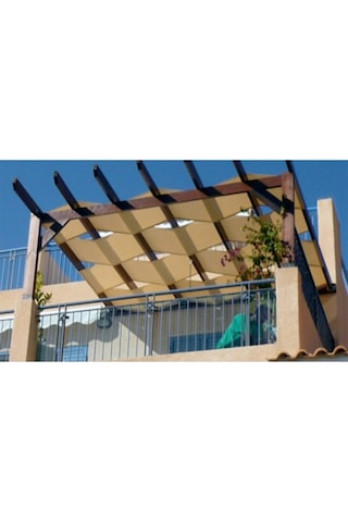 Gölgelik File 0 50x5 Metre 95 Lik Krem Balkon Bezi Çit Örtüsü Filesi 140