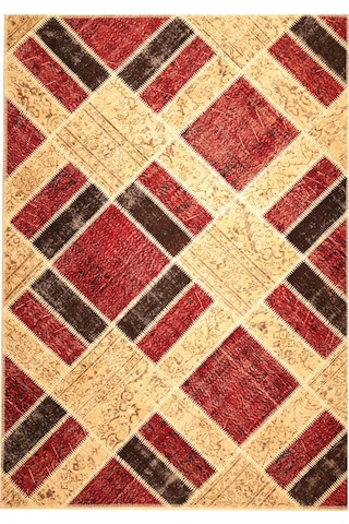Patchwork El Dokuma Anadolu Halısı (431184305) Kırmızı