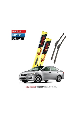Toyota Corolla Uyumlu İnwells Muz Silecek Takımı 2007-2013