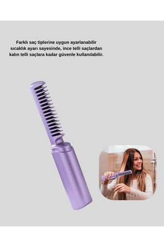 Profesyonel - 7 - Saç Düzleştirici Saç Tipine Göre Ayarlanabilir Sıcaklık - Kmrsfres - Ve Koruma