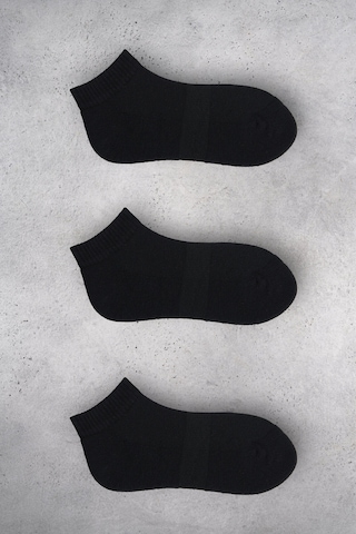 EARIEN Kadın Organik Pamuklu 3 Lü Paket Siyah Çorap