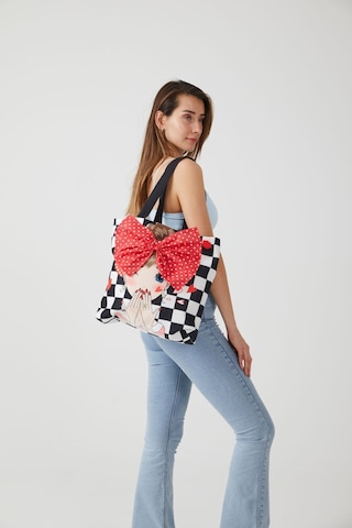 Popart Dama Desen Bez Plaj Alışveriş Çantası Çok Renkli