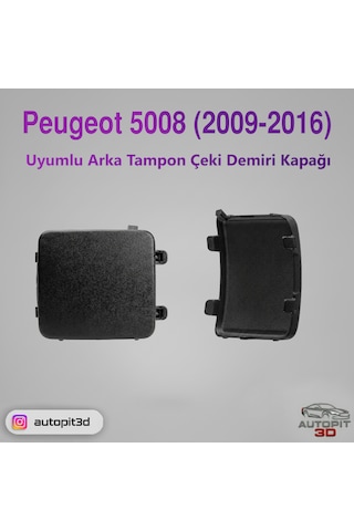 Peugeot 5008 2009 2016 Uyumlu Arka Tampon Çeki Demiri Kapağı