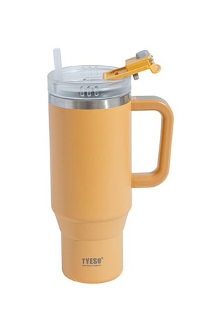 Tyeso Qq Termos Sızdırmaz Pipetli Çift Duvarlı Vakumlu 1200ml Sarı