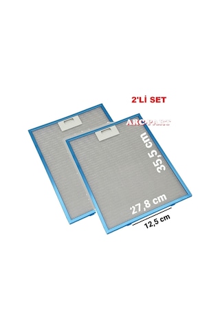 Alveus 27,8x35,5 Cm Davlumbaz Alüminyum Filtre - 2'li Set