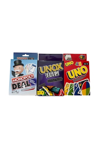 Monopoly Deal/unox Ve Tlip 3 Lü Muhteşem Set