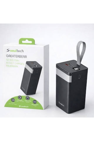 Soultech Greaterbear 50.000 Mah Pd Hızlı Şarj Powerbank Dijital Göstergeli Taşınabilir Şarj Cihazı Çok Renkli