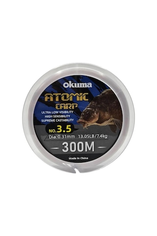 Okuma Atomic Carp Nylon Clear Color 300m Misina 0.40mm